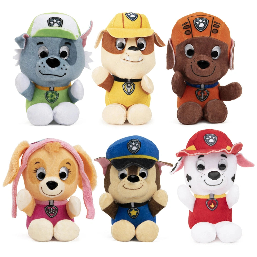 GUND PAW Patrol plush assortment features six colorful, soft stuffed animals with friendly expressions and human-like feature
