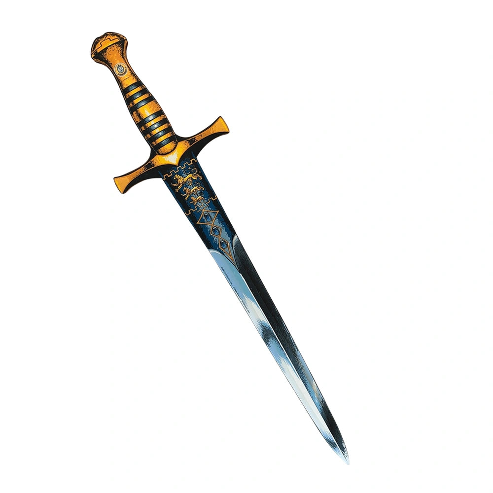 Liontouch King Sword features a silver metal blade, handle, and grip, designed for pretend professions and role playing.