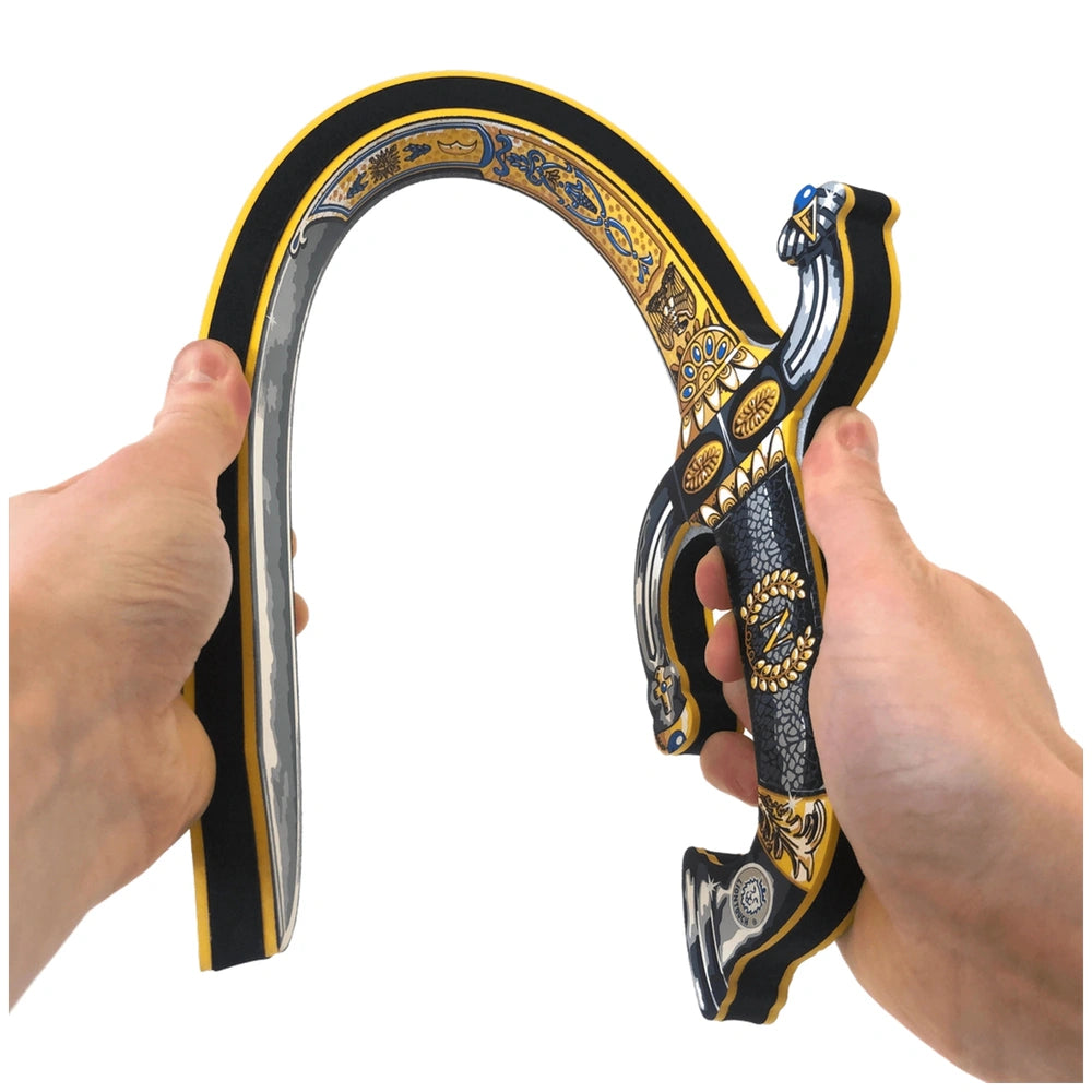 Liontouch Napoléon Battle Sabre with a black and gold handle featuring a textured grip, designed for pretend play and role pl