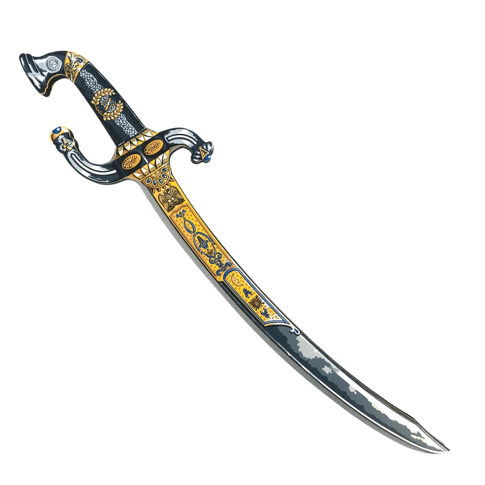 Liontouch Napoléon Battle Sabre with a gold hilt and silver blade, designed for pretend professions and role-playing.