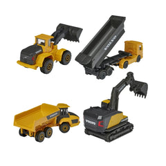 Majorette - Volvo Constructie 4 Stuks Set - Speelvoertuigen