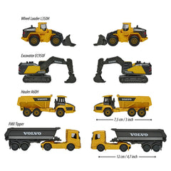 Majorette - Volvo Construction 4 Pcs Set Play Vehicle