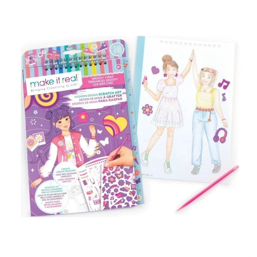 Make It Real - Fashion Design Sketchbook Art Groovy Vibes - Arts & Crafts
