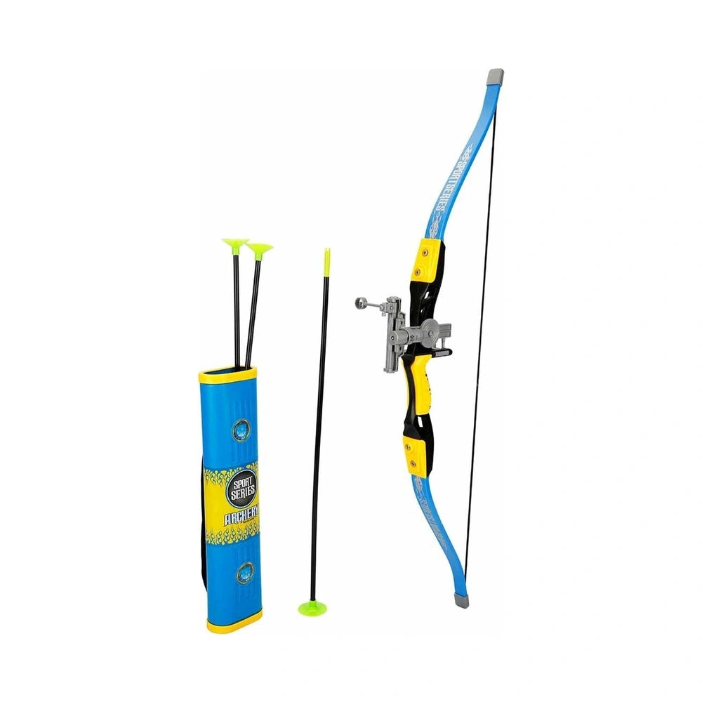 Mandelli Junior Bow Set featuring a composite bow, synthetic bowstring, and lightweight composite arrows with metal tips.