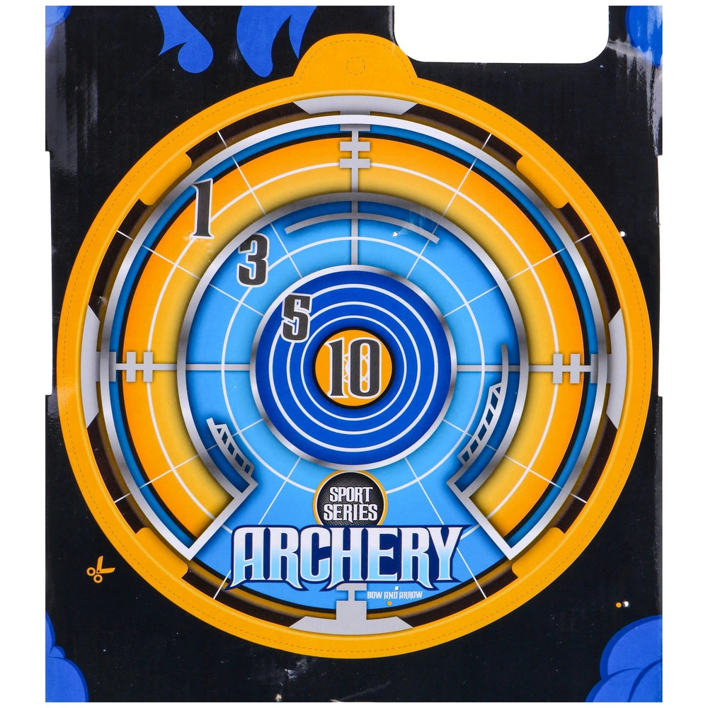 Mandelli Junior Bow Set packaging features a glossy black background with a large yellow-bordered circle and number 10.