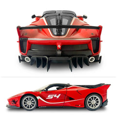 Mondo Ferrari FXX K EVO radio-controlled car in red with black plastic details, featuring full function and opening doors.
