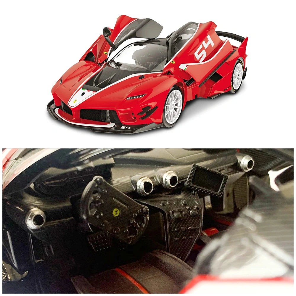 Mondo Ferrari FXX K EVO radio-controlled car in red with black interior, full function, and opening doors.