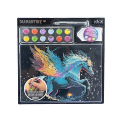 Nice Diamantiny Artist Level Up Painting on Canvas packaging features glossy black design with gemstone stickers and decorati