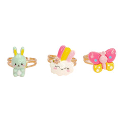 Nice - Spring Party 3 Pcs Rings Set Pack - Jewelry
