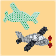 Pat Hama 4000 beads and pegboards in a green tub, showcasing arts and crafts supplies for creative projects.