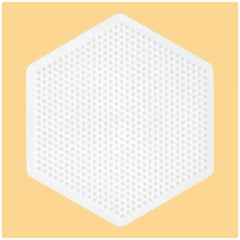 Pet Hama Iron-on Bead Boards featuring a hexagonal shape with a textured dot pattern on a solid color surface.
