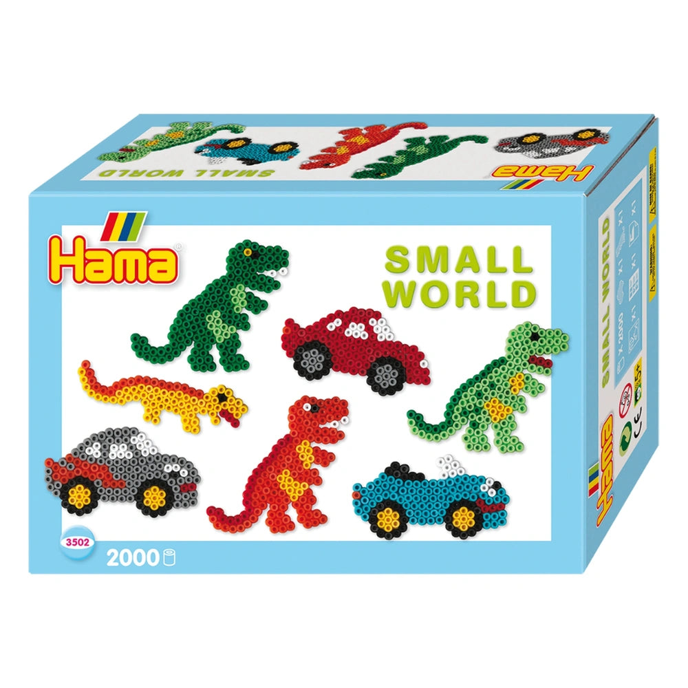 Pet Hama Ironing Bead Set - Dino and Car 2000 Pcs.