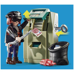 Playmobil City Action Police Motorcycle Pursuit Of The Money Robber - 70572