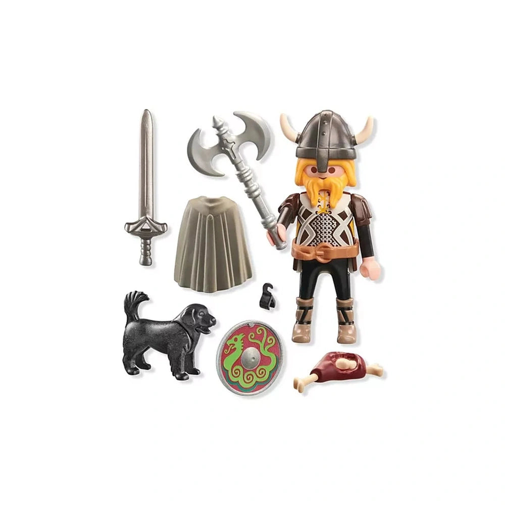PLAYMOBIL - Viking-with-Guard-Dog - Toy-Playsets