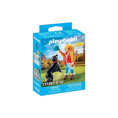 Playmobil - Femme avec un chien de montagne - Jeux de construction