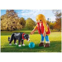 Playmobil - Femme avec un chien de montagne - Jeux de construction