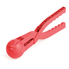 PROSPERPLAST Snowballee 2 snowball maker in glossy red plastic with a textured handle and button, hollow cylindrical design.