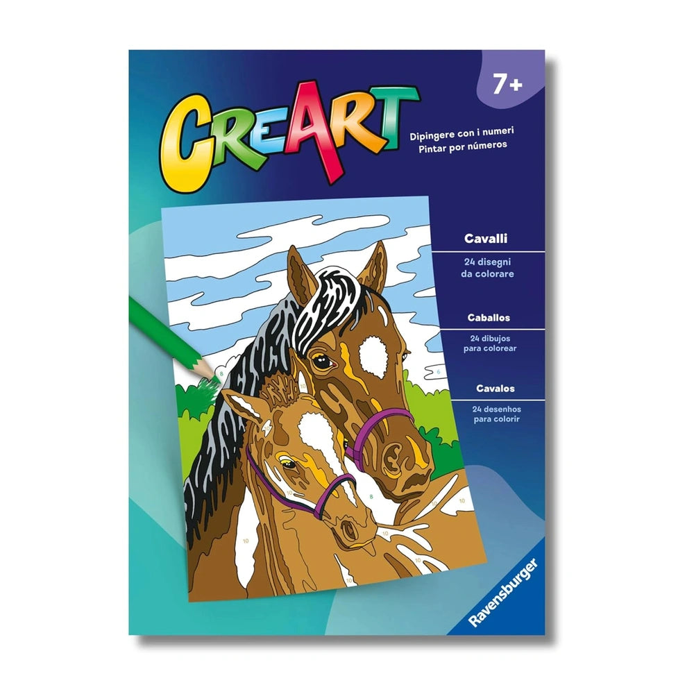 Ravensburger - CreArt-Creative-Colouring-Book-Horses-Arts-and-Crafts