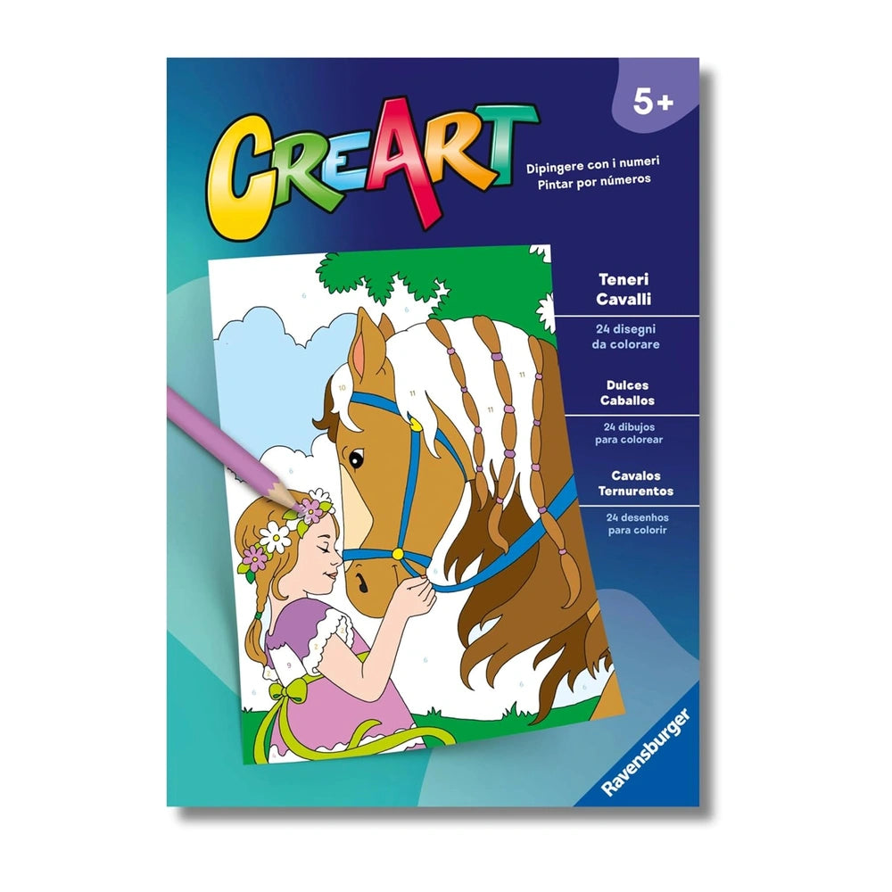 Ravensburger - CreArt-Creative-Colouring-Book-Sweet-Horses-Arts-Crafts