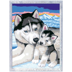 Ravensburger - Creart Süße Huskies - Malen nach Zahlen - Kunst & Handwerk