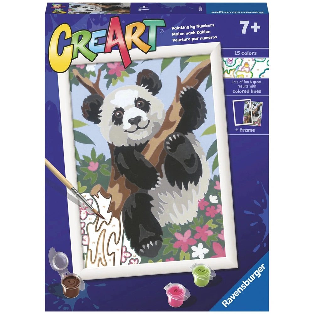 Ravensburger - Creart Playful Panda - Painting By Numbers - Arts & Crafts