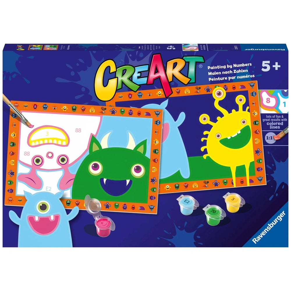 Ravensburger - Creart Silly Monsters - Painting By Numbers - Arts & Crafts