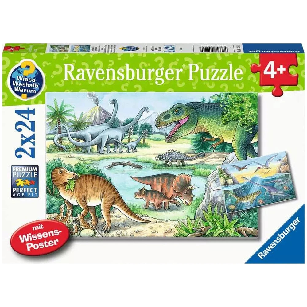 Ravensburger - Dinosaurs - Their Habitats - 2x24 Pieces - Puzzles