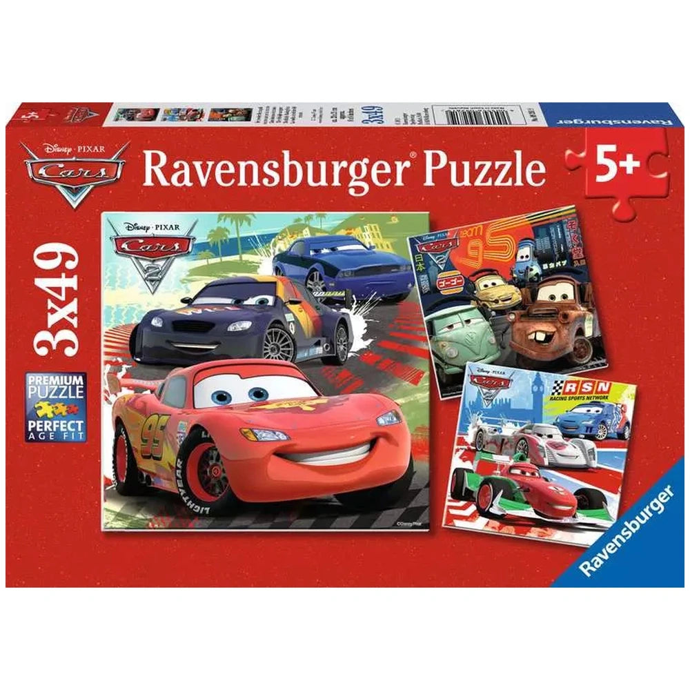 Ravensburger - Disney Cars - Worldwide Racing Fun - 3x49 Pieces - Puzzles