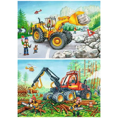 Ravensburger - Excavator And Forest Tractor - 2x24 Pieces - Puzzles