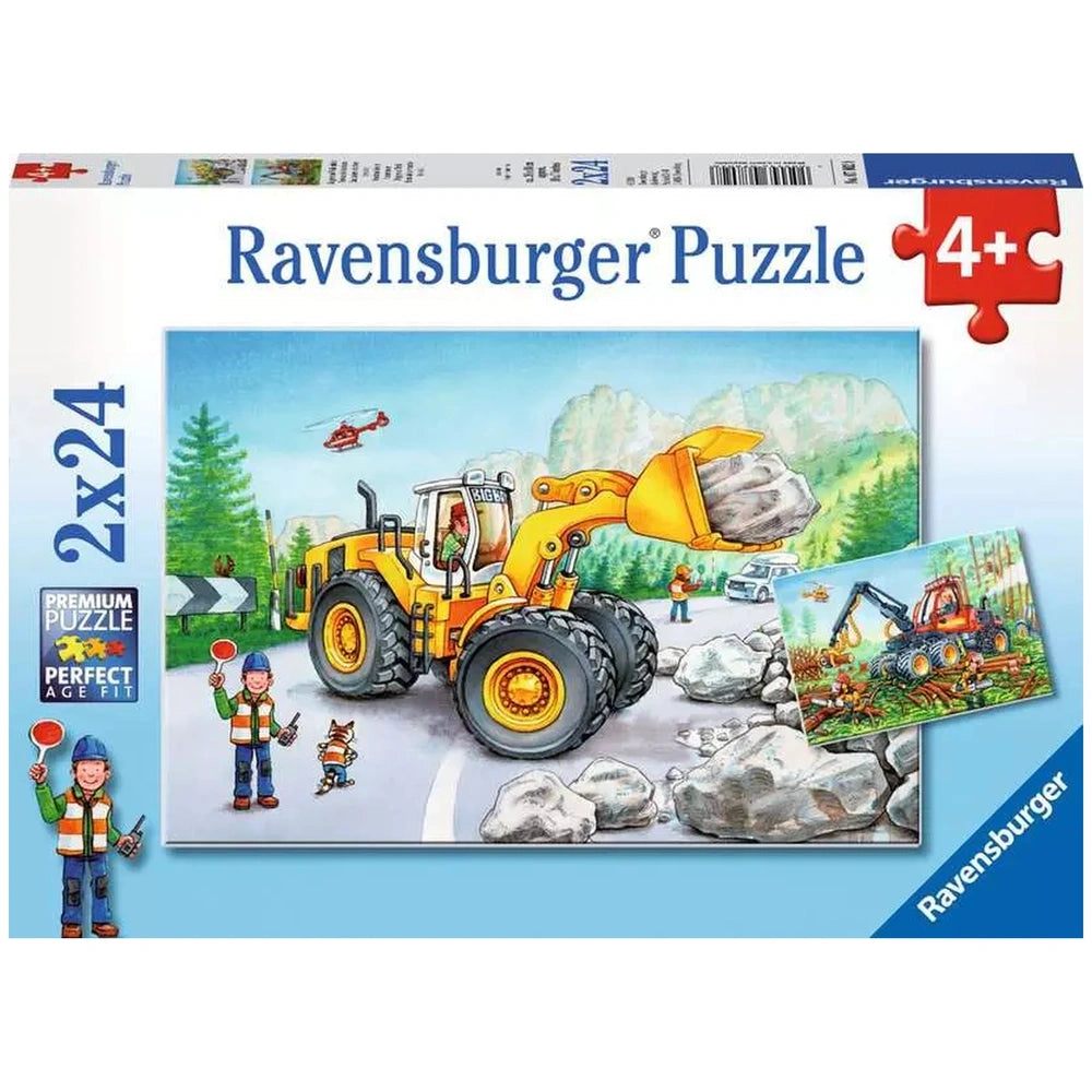Ravensburger - Excavator And Forest Tractor - 2x24 Pieces - Puzzles