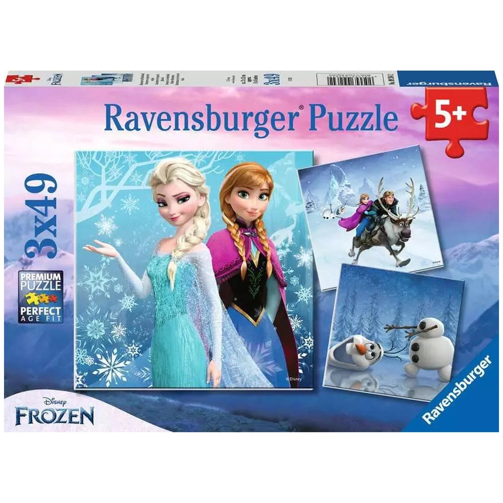 Ravensburger - Frozen - Abenteuer im Winterland - 3x49 Teile - Puzzles