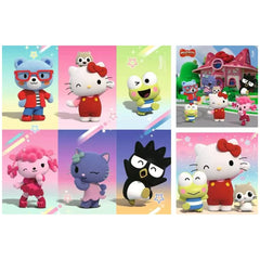 Ravensburger - Hallo Kitty - Abenteuer in Cherry Town - 3x49 Teile - Puzzles