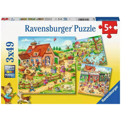 Ravensburger - Ferien auf dem Land - 3x49 Teile - Puzzles