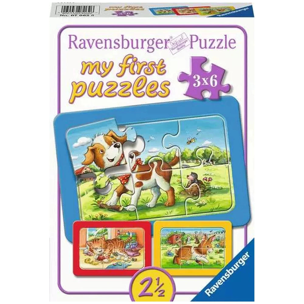 Ravensburger - Meine ersten Puzzles - Tierfreunde - 3X6 Teile - Puzzles