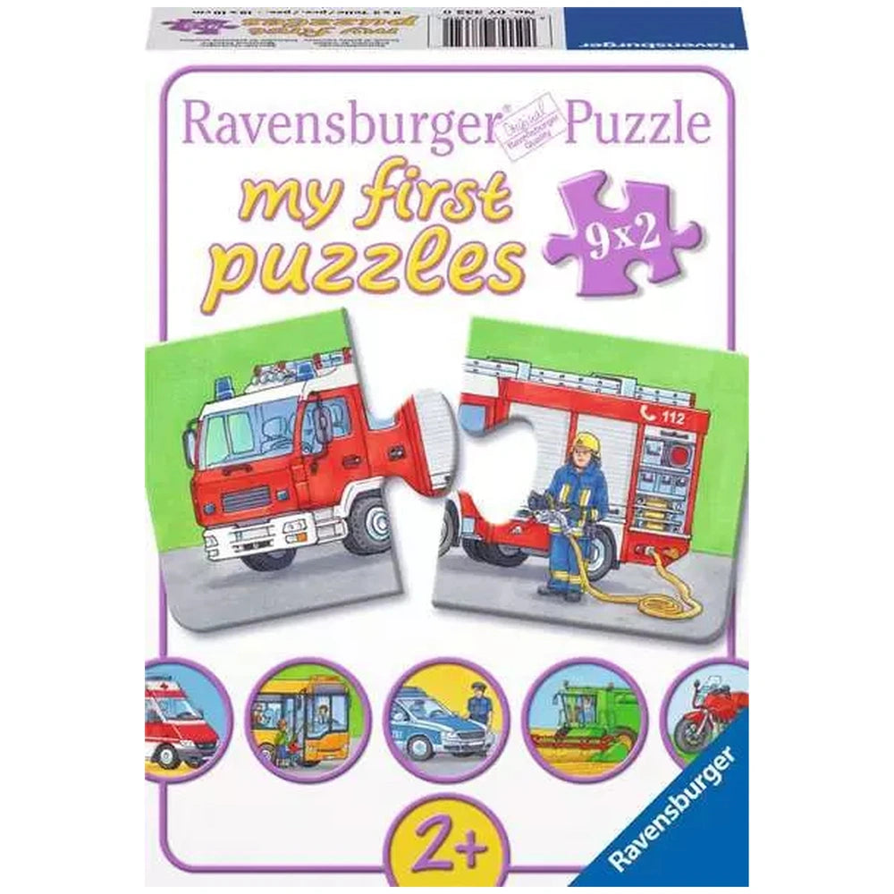 Ravensburger - My First Puzzles - Emergency Vehicles - 9X2 Pieces - Puzzles
