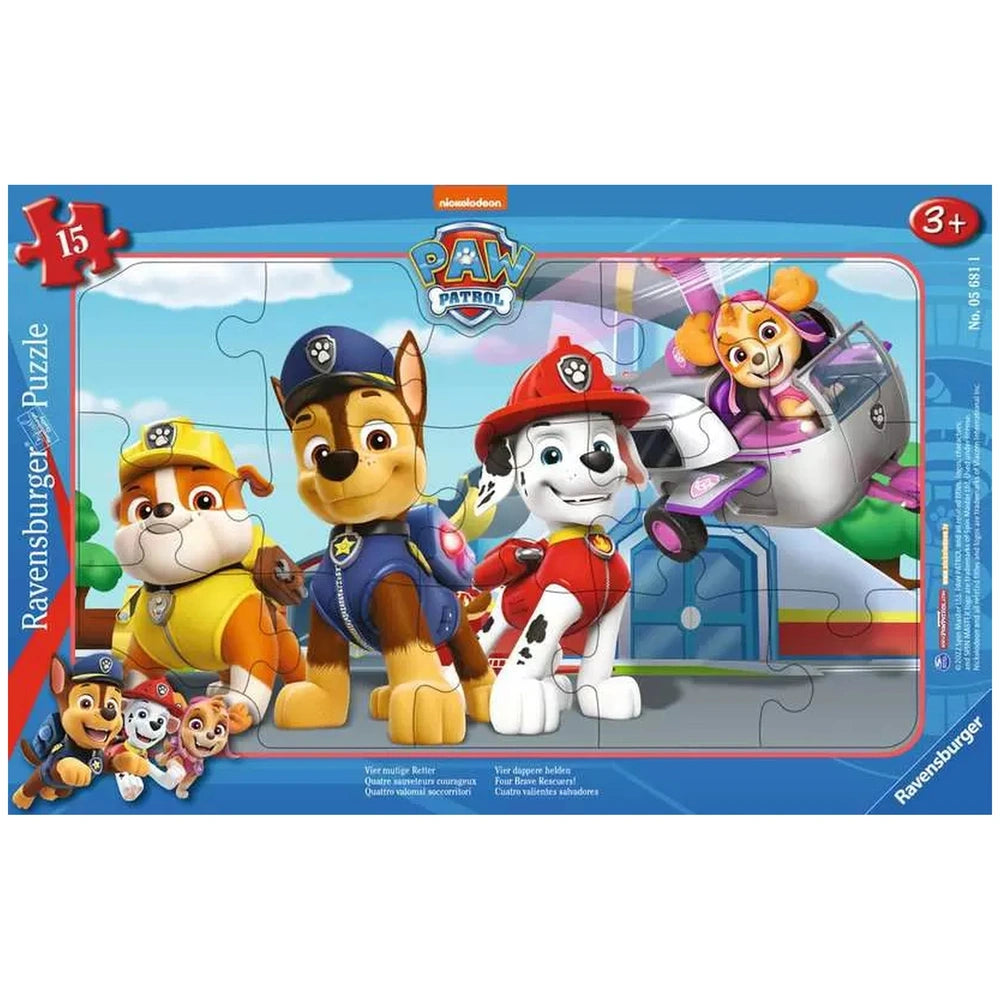 Ravensburger - Paw Patrol - Four Brave Rescuers - 15 Pieces - Puzzles