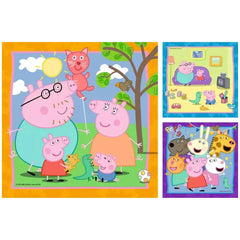 Ravensburger - Peppa Pig - Peppas Familie und Freunde - 3x49 Teile - Puzzles