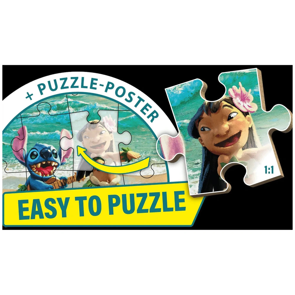 Schmidt Spiele jigsaw puzzle featuring a cheerful young girl with dark hair and a beach scene, with one piece missing.
