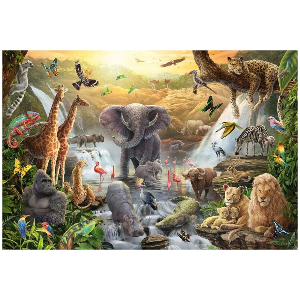 Ravensburger Kinderpuzzel – Afrikaanse Dierenwereld, 30 Delen Met Frame, Vanaf 4 Jaar