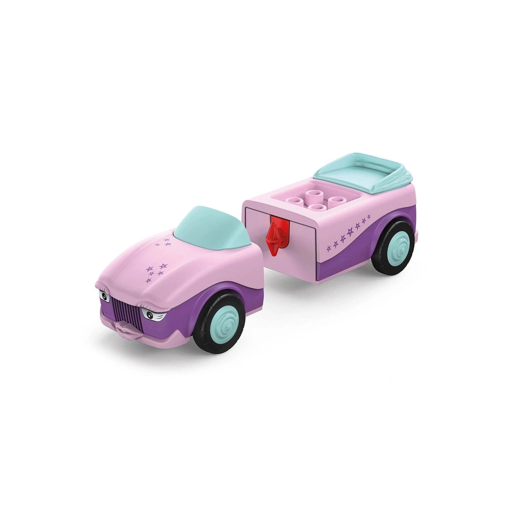 Siku Betty Blinky construction set features two colorful toy vehicles, one pink and one purple, with smooth plastic finishes.