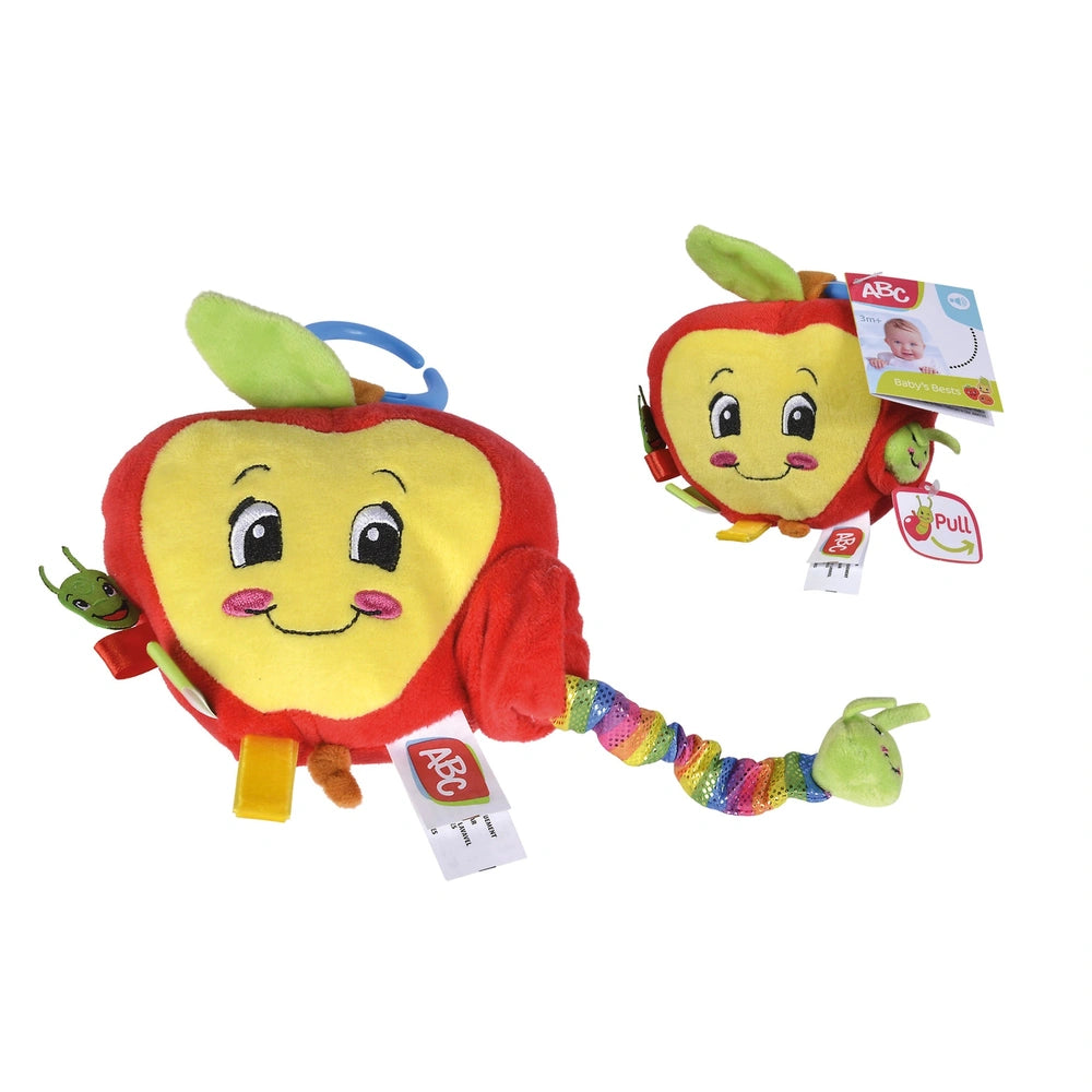 Simba - ABC Activities Apple with Caterpillar Cuddle features a cuddly apple and rainbow snake plush toys for babies.