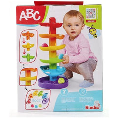 Simba ABC Rainbow Ball Tower is a colorful baby activity toy with multi-level play and a ball pit, ideal for engaging playtim