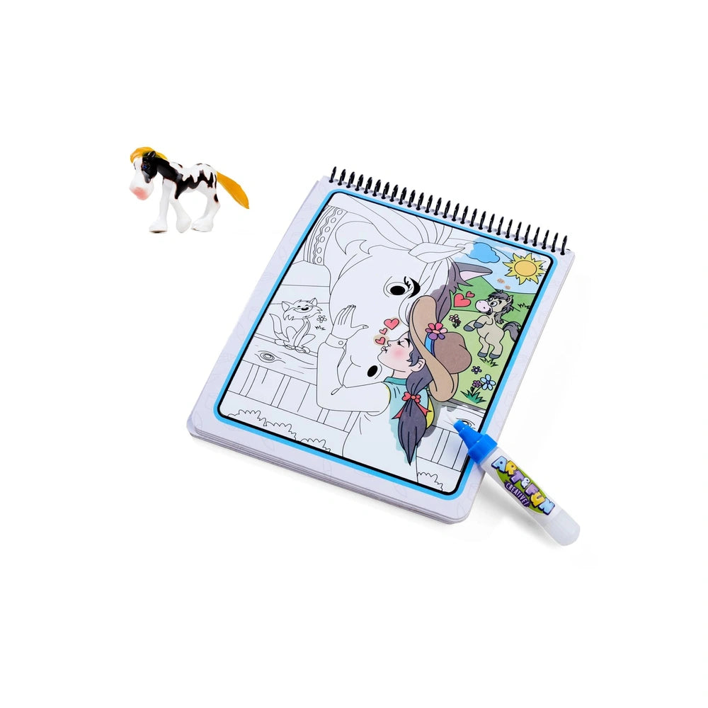 Simba - Art & Fun Water Pen Coloring Book Horses - Arts & Crafts