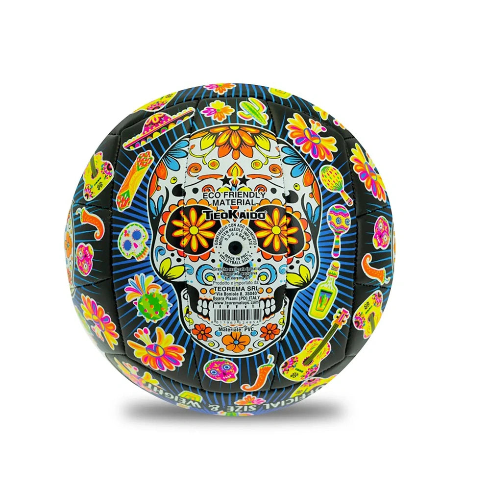 TeoKaido official size football features a vibrant design with colorful patterns and a smooth synthetic surface.
