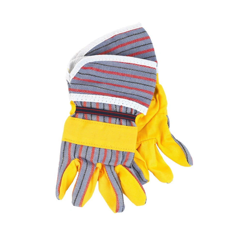 Theo Klein Bosch Accessories Set includes a textured fabric glove with a yellow inner lining and adjustable wrist strap.