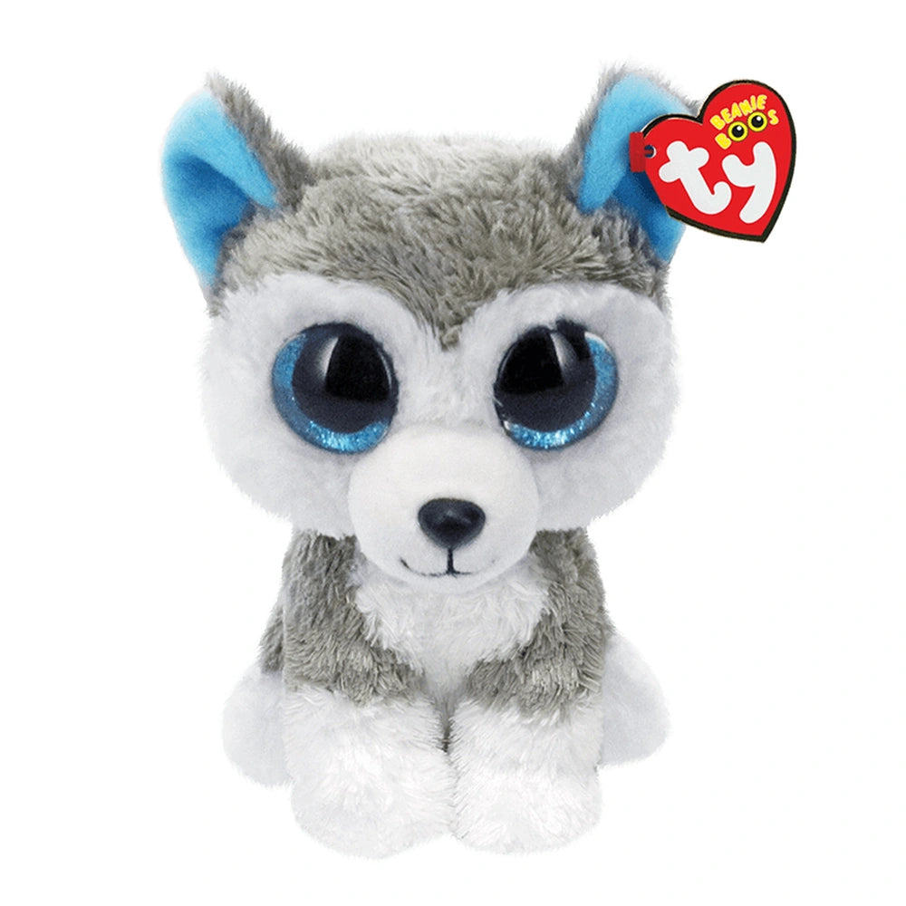 TY - Beanie Boos Sluch Gray and White Husky Dog Plush 15 cm