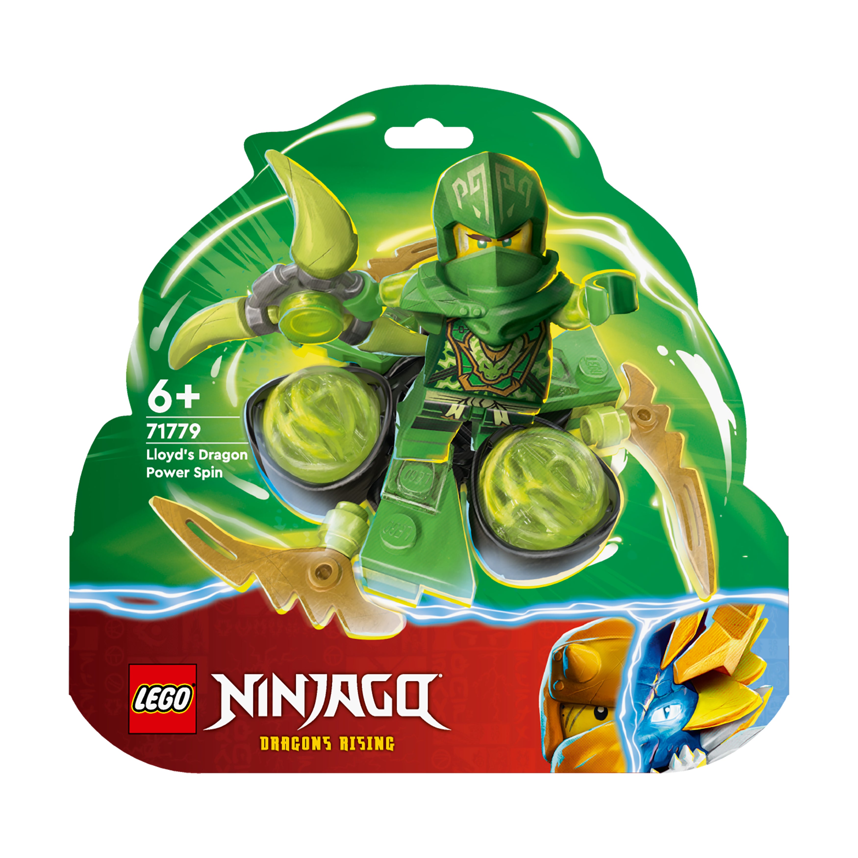 LEGO 71779 NINJAGO Lloyd's Dragon Power Spinjitzu Spin Set, Ninja Spinning Toy, Small Gift for Kids aged 6 Plus Years Old, with Collectible Lloyd Minifigure