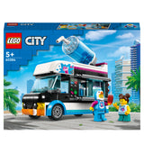 LEGO 60384 City Penguin Slushy Van, Truck Toy for Kids 5 Years Old, Vehicle Building Set with Cosutme Figure, Summer Series, Gift Idea for Boys and Girls