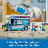 LEGO 60384 City Penguin Slushy Van, Truck Toy for Kids 5 Years Old, Vehicle Building Set with Cosutme Figure, Summer Series, Gift Idea for Boys and Girls