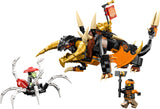 LEGO 71782 NINJAGO Cole’s Earth Dragon EVO, Upgradable Action Toy Figure for Boys and Girls with Battle Scorpion Creature and 2 Minifigures, 2023 Playset